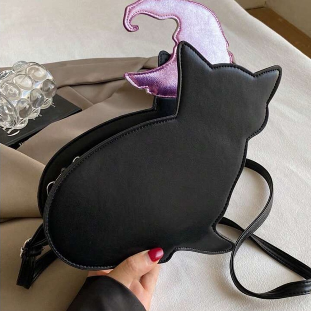 Black Cat Witch Hat Shoulder Bag crossbody NWT​ - Picture 6 of 7